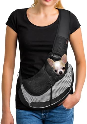 YUDODO Pet Sling Carrier for 5-9 lbs Small Dogs Cat Puppy Crossbody Carrier
