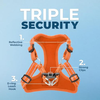 Voyager Step-in Flex Adjustable Dog Harness - Orange, X-Small