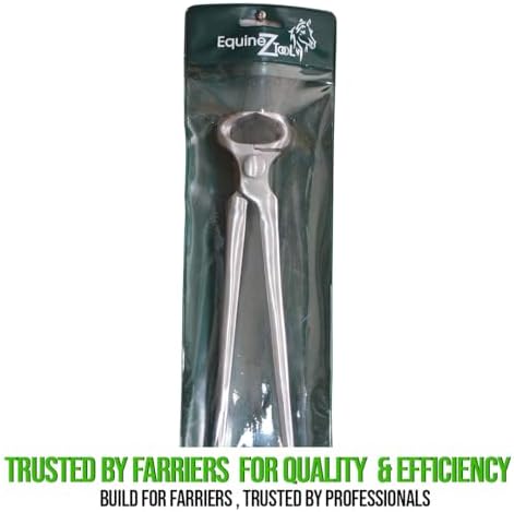 10" Miniature Hoof Nipper for Ponies–High-Quality Vanadium Steel Farrier Tool with Dull Finish for Precise Hoof Trimming,Grooming,Maintenance–Professional Farrier Equipment,Durable Hoof Care Tool