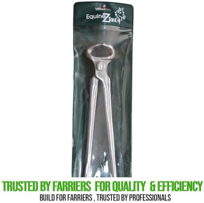 10" Miniature Hoof Nipper for Ponies–High-Quality Vanadium Steel Farrier Tool with Dull Finish for Precise Hoof Trimming,Grooming,Maintenance–Professional Farrier Equipment,Durable Hoof Care Tool