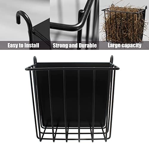 2PCS Rabbit Hay Feeder Guinea Pig Hay Feeder with Heavy-Duty Metal Frame Rabbit Hay Holder for Cage - Bunny Hay Feeder,for Rabbits Guinea Pigs Bunny Chinchillas