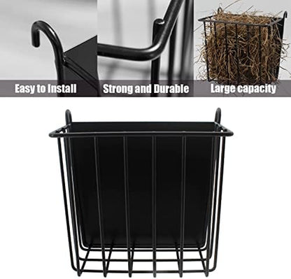2PCS Rabbit Hay Feeder Guinea Pig Hay Feeder with Heavy-Duty Metal Frame Rabbit Hay Holder for Cage - Bunny Hay Feeder,for Rabbits Guinea Pigs Bunny Chinchillas