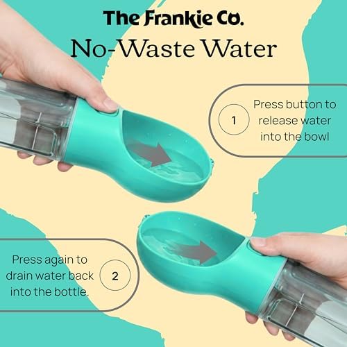 4 in 1 Dog Water Bottle Portable, Leakproof Travel Pet Water Bottle 10oz