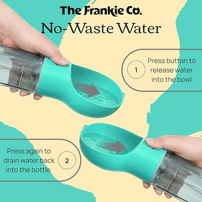 4 in 1 Dog Water Bottle Portable, Leakproof Travel Pet Water Bottle 10oz