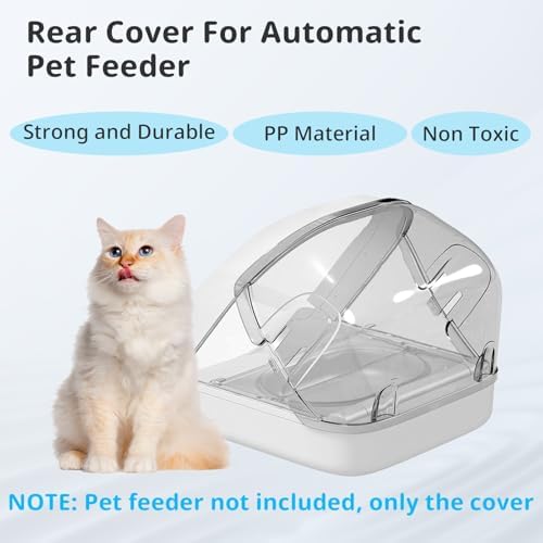 Rear Cover for Automatic Microchip Cat Pet Feeder - Prevents Persistent Pet from Getting Food from The Back of The Feeder