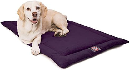 Majestic Pet Dog Crate Mat - Machine Washable Soft Plush Pet Bed Pad for Crates & Kennels | USA Crafted | 24"x18" Villa Aubergine