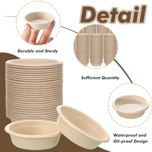 Maxcheck 500 Pcs Paper Gecko Feeding Cups 1 oz Food and Water Bowls Small Reptile Feeding Ledge Replacement Cup Dish Bowl Ledge Accessories for Gecko Lizards Spiders Small Pet
