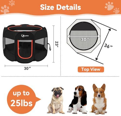 Siedihit Dog Playpen, Puppy Pet Playpens Indoor for Medium Dogs Tent
