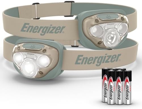 Energizer LED Headlamp PRO (2-Pack), IPX4 Water Resistant Head Light