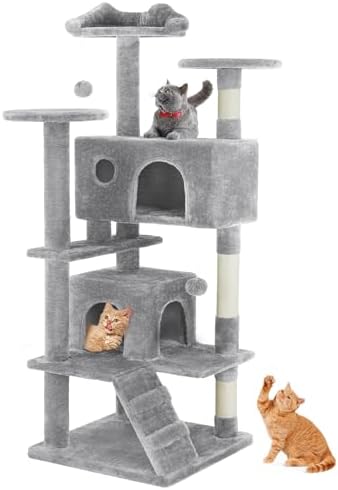 DUMOS 54 Inch Cat Tree Tower with Scratching Posts