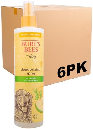 BURT'S BEES FOR PETS Deodorizing Dog Spray, Apple & Rosemary, 10 Oz, 6-Pk