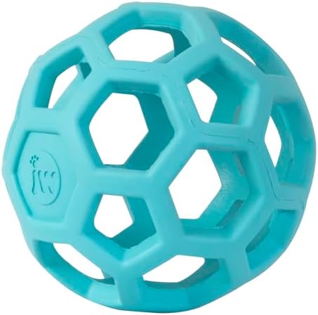 JW Pet HOL-ee Roller, Natural Rubber, Small 3in, Blue