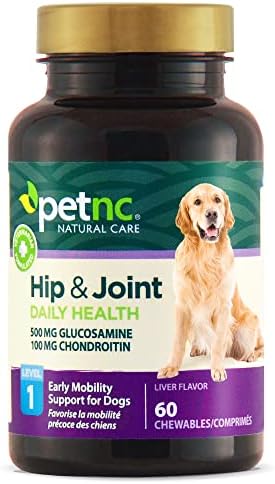 PetNC Level-1 Hip & Joint Chewables for Younger Dogs, Liver, 60 Count
