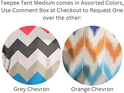 Teepee Tent (Medium) - Small Animal Bed - for Hamster, Sugar Gliders, Hedgehogs, Guinea Pigs, Gerbils, Rats, Degus and Other Small Pets - Hut/Den/Hideout/Igloo/Hideaway/House/Home