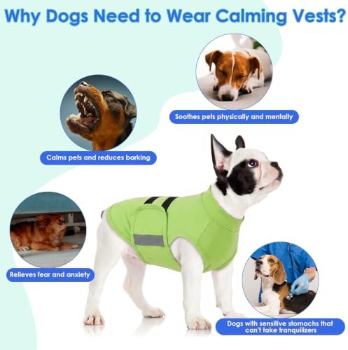 MIGOHI Dog Anxiety Relief Coat,S, LightGreen