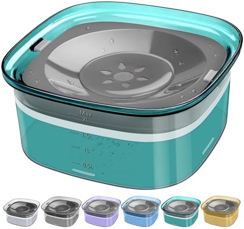 UPSKY 70oz Dog Water Bowl, No Spill Slow Drinking Feeder for Messy Drinker