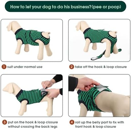 Kuoser Recovery Suit for Dogs Cats, Soft Dog Surgery Suit Female Male Spay