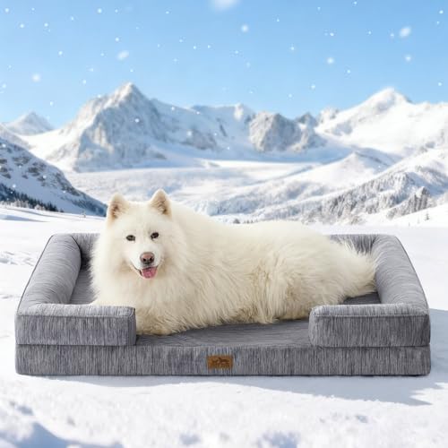COZY KISS Orthopedic Dog Cooling Bed Washable for Extra Large Dogs, XXL