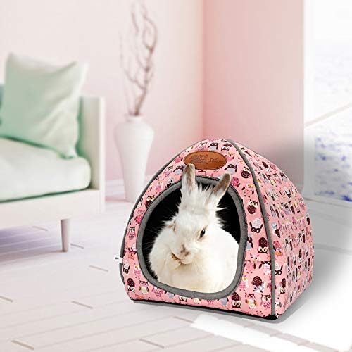 Guinea Pig Bed Hideout, Washable Hamster Cave for Small Animals