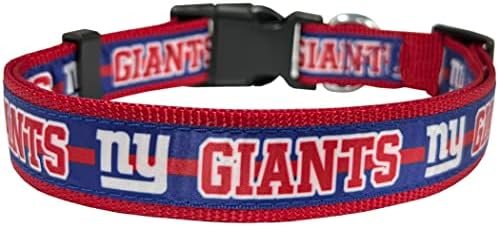 Pets First NFL New York Giants Licensed PET COLLAR, Medium - Heavy-Duty, Strong, and Durable Dog Collar. Available in 31 Football Teams and 4 Sizes