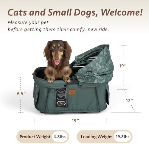 Sway2 Pet Car Seat and Carrier, 2-in-1 Booster Seat for Small Dogs and Cats