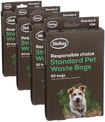 BioBag, Pet Waste Bags, 50 Count (Pack of 4)