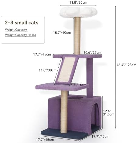 YITAHOME 48.4 Inch Flower Cat Tree