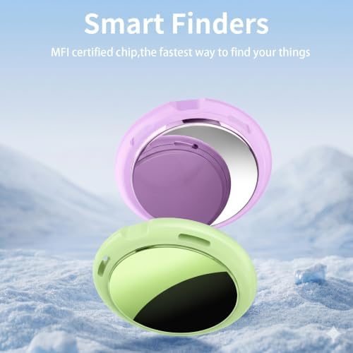 2 Pack Tracker Tags Finder Apple Find My MFi Certified Waterproof iOS Only