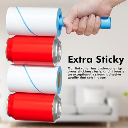 600 Sheets Lint Rollers for Pet Hair Extra Sticky, 3 Handles, 6 Rollers