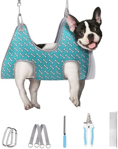 Supet Dog Grooming Hammock for Nail Trimming, Pet Grooming Hanging Harness