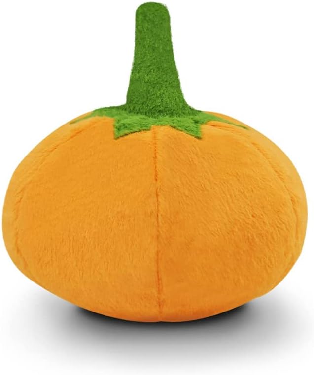 P.L.A.Y. Cute Plush Dog Toys - Fruit & Vegetable Themed Durable Squeaker Chew Toy, Great for Puppies & Small, Medium, Large Dogs - Machine Washable, Recycled Materials (Garden Fresh Pumpkin, Medium)