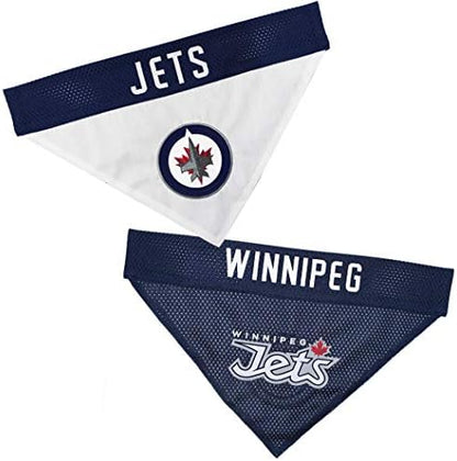 Pets First NHL Winnipeg Jets Dog & Cat Bandana, Large/X-Large. Officially Licensed, Reversible, Game Day, Birthday, Tailgating, Barbeques, Halloween