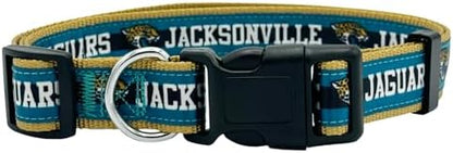 Pets First NFL Jacksonville Jaguars Licensed PET COLLAR, Medium - Heavy-Duty, Strong, and Durable Dog Collar. Available in 31 Football Teams and 4 Sizes
