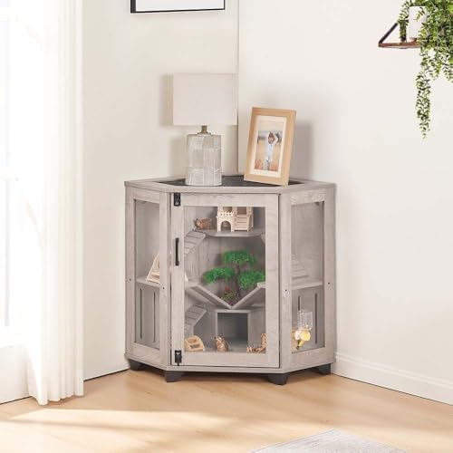 unipaws Chinchillas Hedgehog Cage with Ramp and House with Waterproof Mats