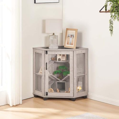 unipaws Chinchillas Hedgehog Cage with Ramp and House with Waterproof Mats