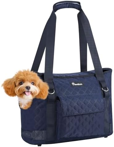 Pawaboo Dog Purse Carrier for Small Dogs with Pocket,Up to 11Lbs