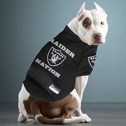 Pets First NFL DOG BANDANA - LA RAIDERS REVERSIBLE PET BANDANA. 2 Sided Sports Bandana with a PREMIUM Embroidery TEAM LOGO, Large/X-Large. - 2 Sizes & 32 NFL Teams available