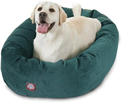 Majestic Pet Micro Velvet Dog Bed, 40 Inch Large, Round, Washable, Marine