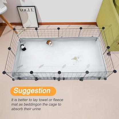 Guinea Pig Cage Liner Tarp Bottom Waterproof and Washable Base Also for Rabbits, Bunny, Chinchesillas, Hedgehog, Ferrets and Other Small Animals(12x36 inches)