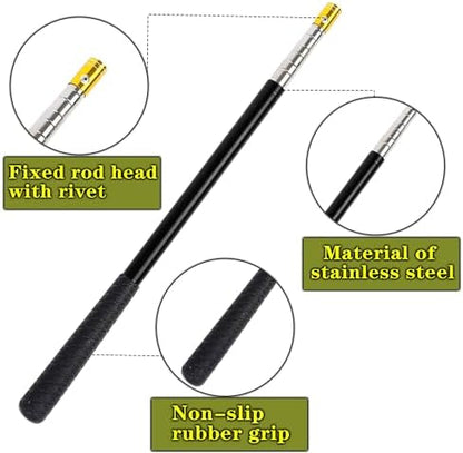 Snake Hook Reptile Catcher Stick Tongs Rattlesnakes Grabber Pick-up Handling Tool Kit for Catching Controlling or Moving Python Copperhead 22" 64" Adjustable (Small Snake Hook - Black)