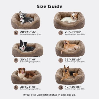 INVENHO XL Dog Beds Large Sized Dog, Washable Orthopedic Warming Soft Sleeping Durable with Anti-Slip Bottom