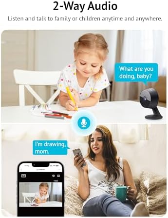 LaView 4MP 2K Cameras for Home Security Indoor, 5G& 2.4GHz Home Security Camera for Baby/Elder/Pet/Nanny,Baby Cam Starlight Sensor Color Night Vision,US Cloud Service,Works with Alexa iOS & Android