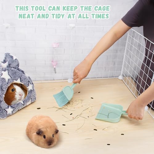 Mygeromon Cage Cleaner for Guinea Pigs Mini Dustpan and Brush Set