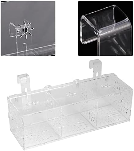Yosoo Health Gear Clear Acrylic Fish Breeding Isolation Box, 30x10x10cm