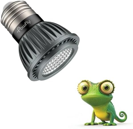 Pawfly UVB Light for Reptiles, 3 W 5.0 UVB Bulb, Tropical Reptile UVA UVB Lamp for Calcium & Vitamin D3 Synthesis, High Intensity LED Lamp for Turtle, Lizard & Red-Footed Tortoise