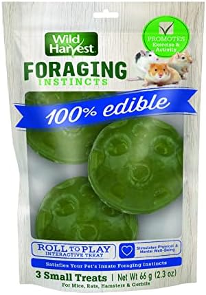 Wild Harvest® Foraging Instincts Roll n’ Play Interactive Treat, 3 Count, for Pet Mice, Rats, Hamsters and Gerbils, 2.30 Ounce (Pack of 1)