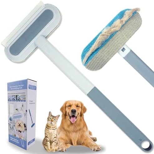 Magic Pet Hair Remover for Dog Cat Owners 1 Pieces,TikTok 4 in 1 Multifunctional Pet Hair Removal Tool for Couch Furniture Carpet Clothing, Reusable Washable Broom Brush for Window Tile Lint Cleaning