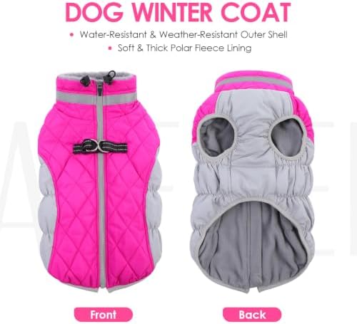 AOFITEE Dog Coat Warm Dog Winter Coat Waterproof Dogs Jacket with Harness
