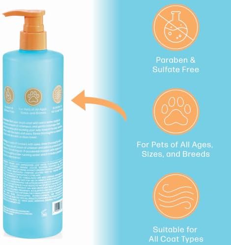 Bliss Pet Manuka Honey Dog Shampoo Conditioner and Detangler, 17 Fl Oz