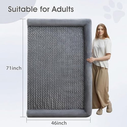 BFPETHOME Orthopedic Washable Human Dog Bed for Adult & Dog Cozy Sleep